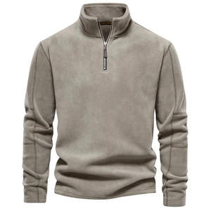 Nouveauté Sweat-shirt d'hiver pour homme Col montant Demi-zip Manches longues Coupe ample Coupe-vent Respirant Sweat-shirt en polaire par RSW - Product Image 2