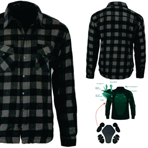 Chemise de flanelle de course de moto pour adultes doublée d'aramide respirante pour les protections d'été - Product Image 3