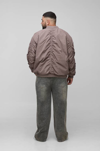 Veste bomber décontractée pour homme, automne-hiver, streetwear, fermeture éclair sur le devant, logo, respirante, légère, coupe-vent - Product Image 5