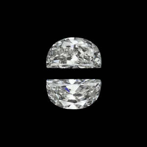 เพชร CVD รูปร่างพระจันทร์ครึ่งเสี้ยวที่เข้าคู่กัน1/4Ct หินเพชรที่ปลูกในห้องปฏิบัติการหลวมสำหรับทำเครื่องประดับทำเพชรรูปทรงแฟนซี - Product Image 2