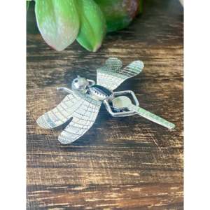 Broche de Libélula de Plata de Ley con Ónix Navajo, Joyería de Insecto de Acero Inoxidable, Regalo Coleccionable, Accesorio de Moda - Product Image 2