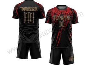 Uniformes de fútbol sublimados de poliéster 100%, uniformes de fútbol, diseños personalizados al por mayor - Product Image 3