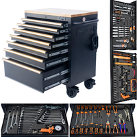 Armoire à outils modulaire à 7 tiroirs, capacité de charge de 680 kg, système de verrouillage à clé, acier thermolaqué, personnalisable, OEM, rangement de garage