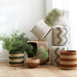 Latest Collection Wicker Seagrass Woven Baskets Hand Weaving Pots Planters Wholesale Home <b>Storage</b> Organization Made in Vietnam - Product Image 6