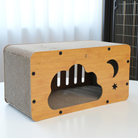 Boîte de jeu de maison de griffoir de chat de carton en bois interactif empilable ondulé durable du Vietnam