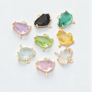 925 Silver Uneven Pink <b>Quartz</b> Gemstone Connector Charms - DIY Making Jewelry - Product Image 2
