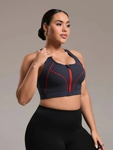 Meilleures ventes OEM, soutien-gorge de sport à impact élevé pour femme, séchage rapide, gym, fitness, yoga, hauts avec logo avant, style simple - Product Image 5