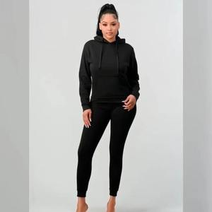 Sudadera con capucha y pantalones para mujer Ropa de mujer Casual 100% Algodón Conjunto de 2 piezas Mujer Invierno - Product Image 5