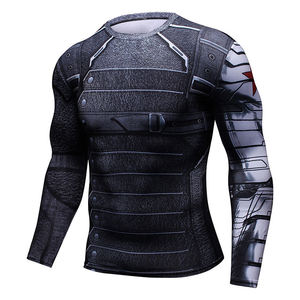 Nouveau design 2026, vente chaude, rashguard de compression de fitness confortable pour homme, taille personnalisée - Product Image 4