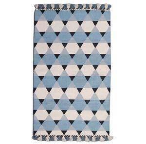 พรมผ้าฝ้ายทอสี่เหลี่ยมลายสามเหลี่ยมทรงเรขาคณิตทันสมัยทำด้วยมือสำหรับห้องครัวโรงแรมสำนักงานห้องรับประทานอาหารสำหรับใช้กับโต๊ะข้าง - Product Image 1