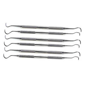 Escalador de Hoz dental Juego de 6 piezas Instrumentos de acero inoxidable de alta calidad Escaladores de doble extremo - Product Image 4