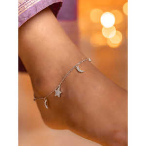 925ทางศาสนาสไตล์โบฮีเมียนออกแบบได้ตามต้องการของผู้หญิงเงินสเตอร์ลิงเกรด AAA 0.58กะรัตดาวพระจันทร์ประดับมุก3.6g แฟชั่นฤดูร้อน - Product Image 1