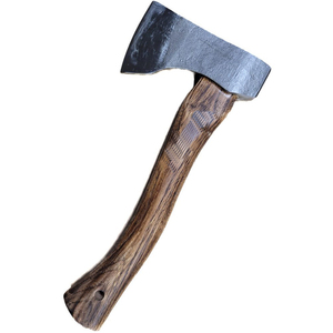 Hacha de caza de Damasco profesional con servicio OEM ODM de alta calidad personalizada al por mayor, hacha de acero al carbono hecha a mano con Funda de cuero - Product Image 1