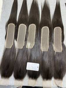 Extensiones de Cabello Virgen Vietnamita Premium, Cierre de Cabello Natural y Transparente, Doble Trama, Cutícula Alineada, Todos los Colores - Product Image 5