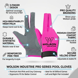 Guantes Profesionales de Entrenamiento de Snooker con Tela Flexible para Billar y Deportes de Tacos, Unisex. - Product Image 6