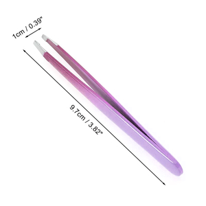 Best Quality <b>Eyebrow</b> Shaping Tweezers Pink Paper Coated Slanted Tip <b>Eyebrow</b> <b>Hair</b> <b>Removers</b> Tweezers 9.7 cm Manicure Tweezers - Product Image 5