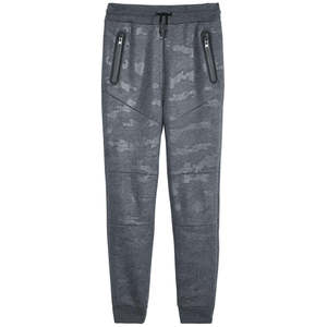 Pantaloni Sportivi in Maglia per Ragazzi Grandi, Grigio Taglia Media, Pantaloni Lunghi in Cotone con Stampa, Casual, Morbidi e Comodi per Bambini - Product Image 1