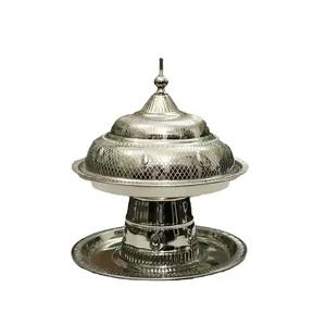 En vente Eid décor pièce maîtresse pour la maison hôtel Restaurant vaisselle plat indien fait à la main en métal servant chauffe-plats - Product Image 2
