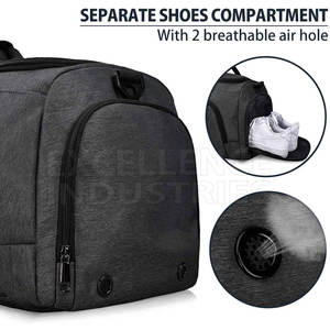 Bolsa de lona de cuero extra grande personalizable, lona de moda, cierre de cremallera de poliéster para viajes, gimnasio, uso directo de Pakistán - Product Image 3