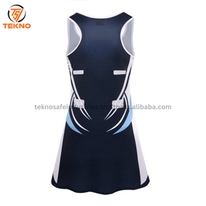 Uniformes de netball pour jeunes sublimés et personnalisés, dernière conception, robe rouge, robes uniformes de netball avec logo personnalisé - Product Image 4