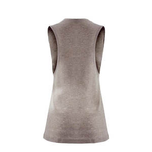 Camiseta sin Mangas de Alta Calidad para Mujer, Color Azul Jaspeado, Corte Redondo, Marca Next Level - Product Image 2