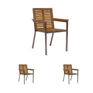 Suministro de fábrica Muebles de madera para exteriores Respaldo cómodo Silla de madera Premium Lista para venta al por mayor - Product Image 4