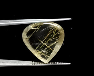 Cabochon en rutile doré naturel-Pierres précieuses en rutile doré poli lisse-Pierre en vrac de haute qualité pour la fabrication de bijoux fins - Product Image 5