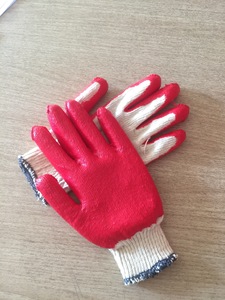 Guantes de Seguridad de Punto con Recubrimiento de Látex de Algodón Reutilizables, Antideslizantes y Resistentes a Cortes, Recubiertos de Goma Vietnamita, Calibre 10, Protección para Jardinería - Product Image 2