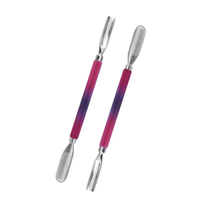 Precios al por mayor de alta calidad profesional de acero inoxidable duradero doble extremo reutilizable ligero juego de empujadores de uñas salón de uñas - Product Image 1
