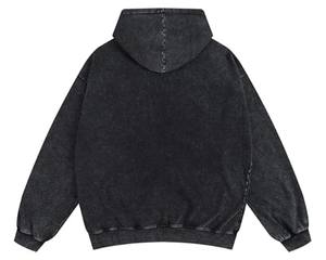 Sudadera con Capucha Básica 100% Algodón Lavado al Ácido, Oversize, Ecológica, para Hombre, Estilo Vintage, Lavado a la Piedra, Venta al por Mayor - Product Image 3