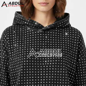 Women Acid Wash <b>Rhinestone</b> <b>Hoodies</b> Sparkly Oversized Street Style Pullover Acid Wash <b>Rhinestone</b> <b>Hoodies</b> - Product Image 5