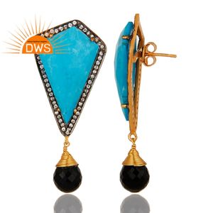 Superventas plata esterlina 18K chapado en oro Natural Multi piedra preciosa pendiente Demi joyería fina para mujer regalo para ella - Product Image 3