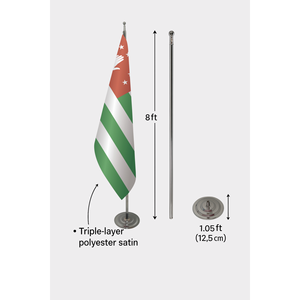 Abkhazia Official Indoor String <b>Flag</b> Pennant Style Aluminum Fiberglass <b>Pole</b> Digital Printed Cotton Polyester Beach <b>Flag</b> Metal - Product Image 6