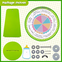 12 pouces bébé douche jeux prix roue Spinner avec support drôle tourner la roue sexe révéler pour fête bébé douche