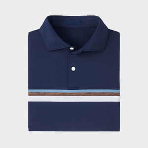 Impresión personalizada de golf, árbitro de colores combinados, polos sublimados de tela, camiseta estampada por sublimación de poliéster con bolsillo para hombre - Product Image 3
