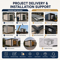 Maison Modulaire Conteneurisée Moderne Préfabriquée en Acier pour Bureau, Hôtel, Projet d'Hébergement, Jardin