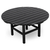 Table basse ronde moderne en teck massif pour usage intérieur/extérieur, meubles de salon
