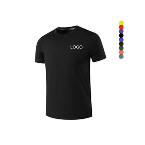 Camiseta de franela de algodón XL 100% para hombre, Logo personalizable, sin cuello, transpirable, secado rápido, estampado de verano, informal, manga corta, Fitness - Product Image 1