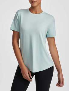 T-shirts décontractés pour femmes, coupe ample, été, manches courtes, col rond, respirants, en modal, tendance, légers, en ligne - Product Image 4