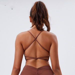 Sujetador Deportivo Antibacteriano Sin Costuras de Alta Elasticidad para Mujer, Soporte Medio, Ajustable, Transpirable, con Logotipo Frontal, para Gimnasio, Yoga, Correr, Fitness - Product Image 6