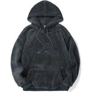 Custom Logo Full Face Pullover Winter Warm <b>hoodie</b> Patchwork <b>Sherpa</b> Fleece <b>Hoodies</b> for Men in Wholesale Price - Product Image 4