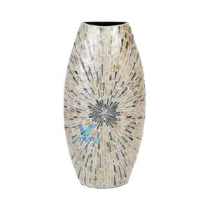 Jarrón de nácar Capiz de alta calidad para decoración del hogar, jarrón cilíndrico redondo, duradero, tejido a mano, muebles de dormitorio para el hogar - Product Image 1