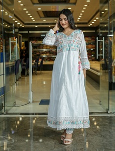 ชุดเดรสปักลายสไตล์ anarkali อินเดียสำหรับผู้หญิงชุดเดรสผู้หญิงสไตล์อินเดียชุดซาลวาร์คอตตอนแบบดั้งเดิม - Product Image 6