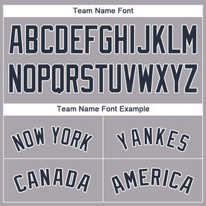 Uniformes de béisbol para hombres jóvenes hechos a medida Jersey de béisbol cosido con cuello en V de media manga de Color gris con nombre y número de equipo - Product Image 5