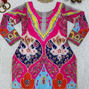 طقم قطن للنساء الهنود مع بالازو بأقل سعر في السوق ملابس باكستانية فستان نسائي للنساء والفتيات