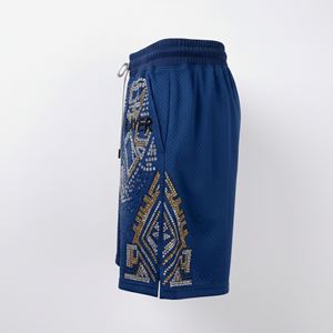 <b>Women</b> <b>Bermuda</b> <b>Shorts</b> Hotfix Rhinestone Breathable Quick Dry Trendy Streetwear Regular Fit High Waist Button Fly Gym Casual Half - Product Image 3