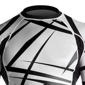 Chemise de compression pour hommes Jiu Jitsu brésilien Rash Guard MMA pour la lutte aux grappins à manches longues en polyester spandex fabriqué au Pakistan - Product Image 6