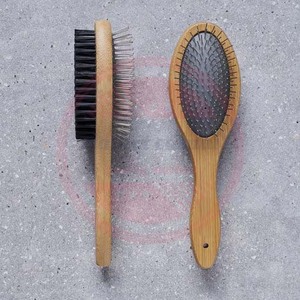 Herramienta DE ASEO profesional, mango de madera, cepillo de aguja de acero inoxidable para perros con mango de madera para aseo - Product Image 5