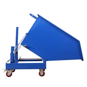 Size Color Logo Support OEM&ODM Self Tipping Truck Portable Steel Hopper with Power Traction Drive for Workshop