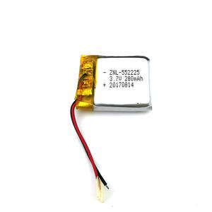 Batería de polímero de litio LiFePO4 al por mayor 552225-280mAh 3.7V 6g para consola de juegos y <span class=keywords><strong>auriculares</strong></span> inalámbricos 5.5x22x25mm 500 ciclos - Product Image 5